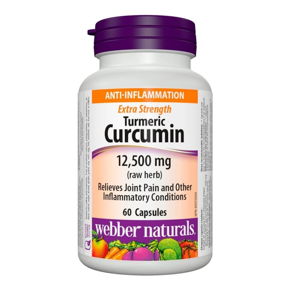 Webber Naturals Extra Strength Turmeric Capsules - 12500mg - 60's