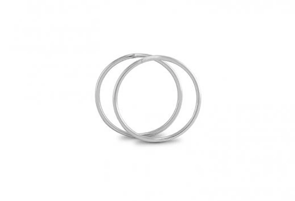 10K White Gold 0.8 x13mm Sleepers