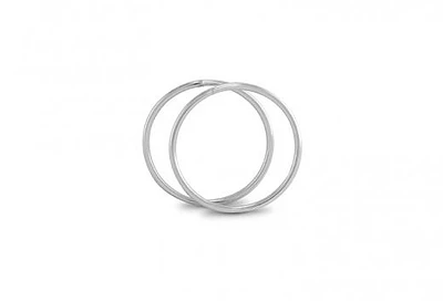 10K White Gold 0.8 x13mm Sleepers