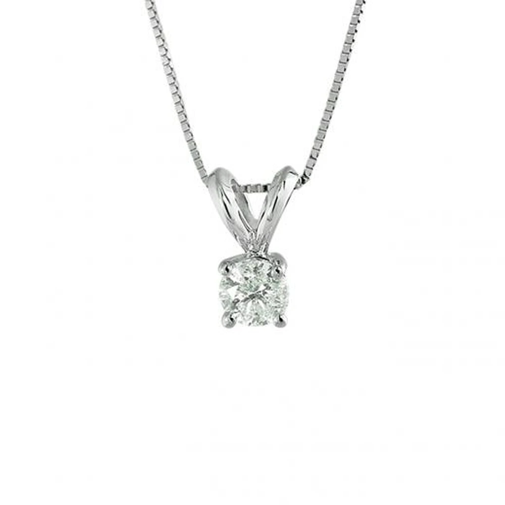 10K White Gold 0.05CT Diamond Pendant
