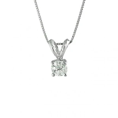10K White Gold 0.05CT Diamond Pendant