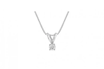 10K White Gold 0.10CT Diamond Pendant