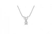 10K White Gold 0.10CT Diamond Pendant