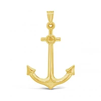 10K Yellow Gold Anchor Pendant