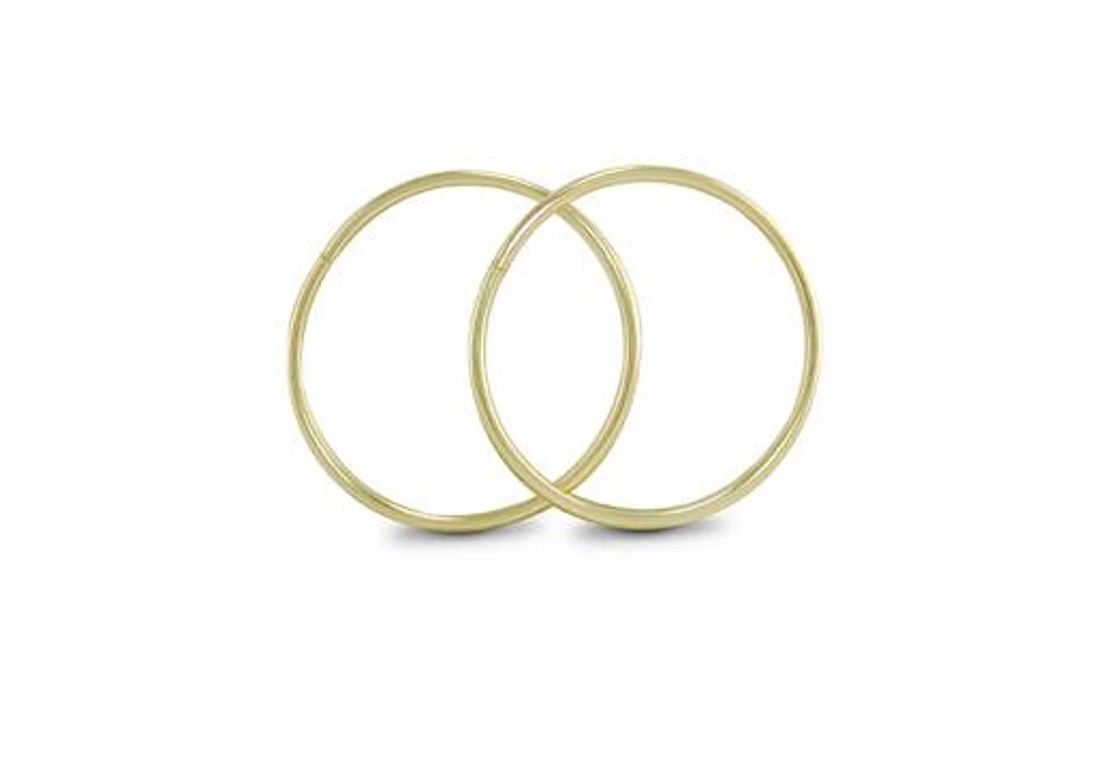 10K Yellow Gold 15mm Sleepers