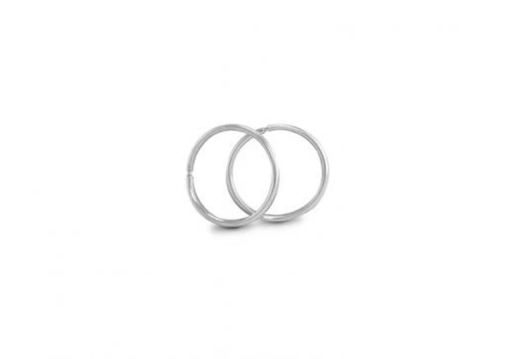10K White Gold 10mm Sleepers