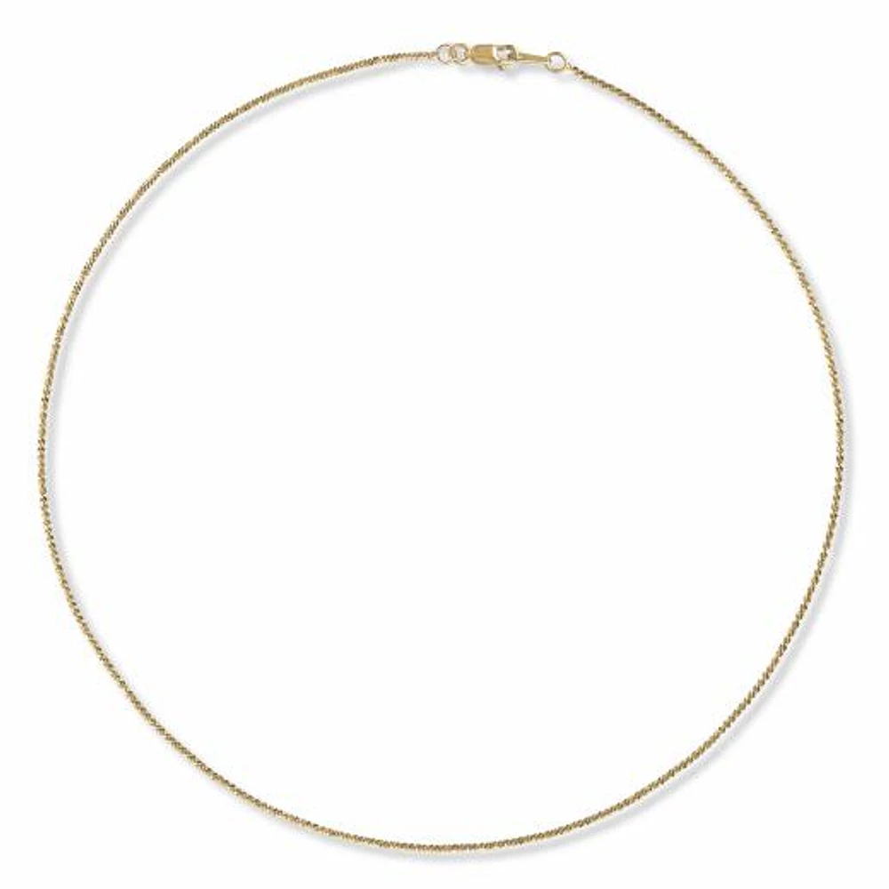 10K Rose Gold 18" 1.4mm Sparkle Chain