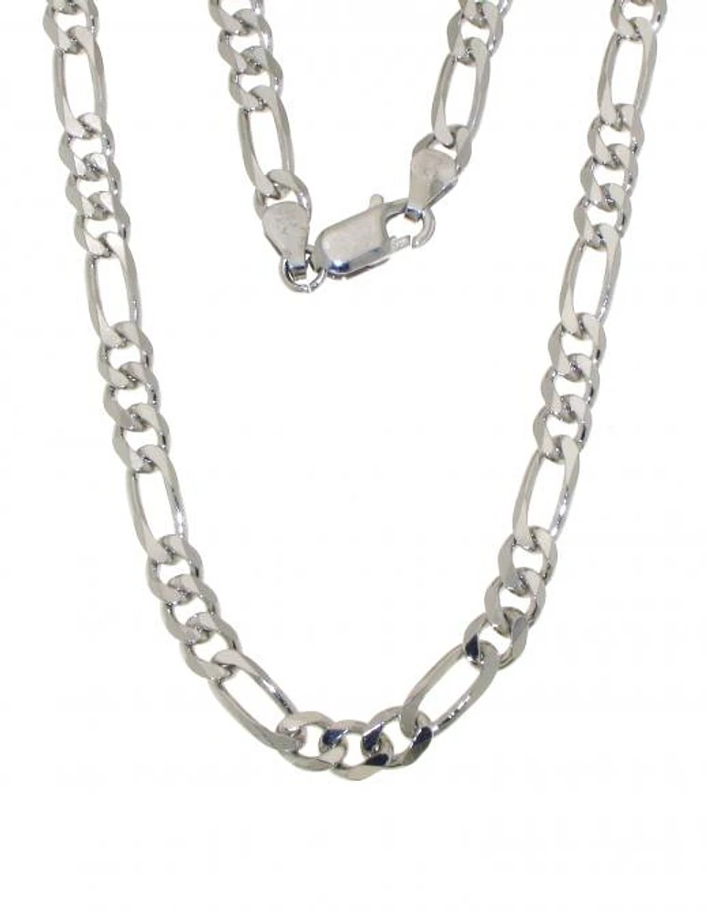 Sterling Silver 20" 5.6mm Figaro Chain