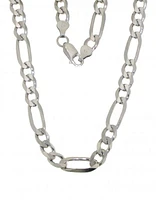 Sterling Silver 22" 6.7mm Figaro Chain