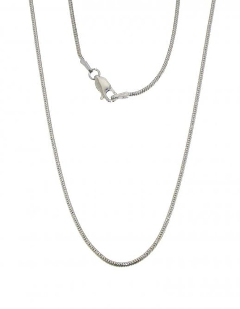 Sterling Silver 18" 1.4mm Round Magic Snake Chain