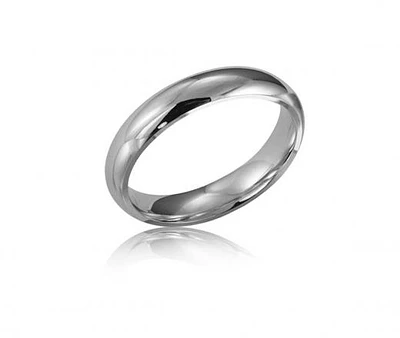 10K White Gold 3mm Comfort Fit Wedding Band Size 8