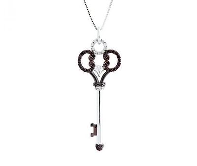 Midnight Diamond Key Pendant