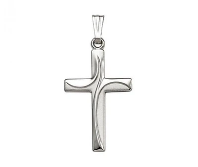 Sterling Silver 18" Embossed Cross