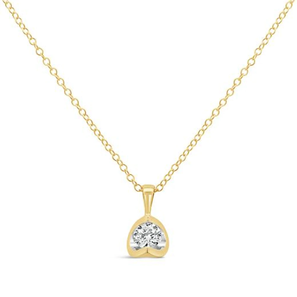 Glacier Fire 10K Yellow Gold 0.20CT Canadian Diamond Pendant