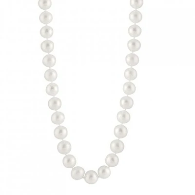 Freshwater 9-10mm White Freshwater Pearl Necklace