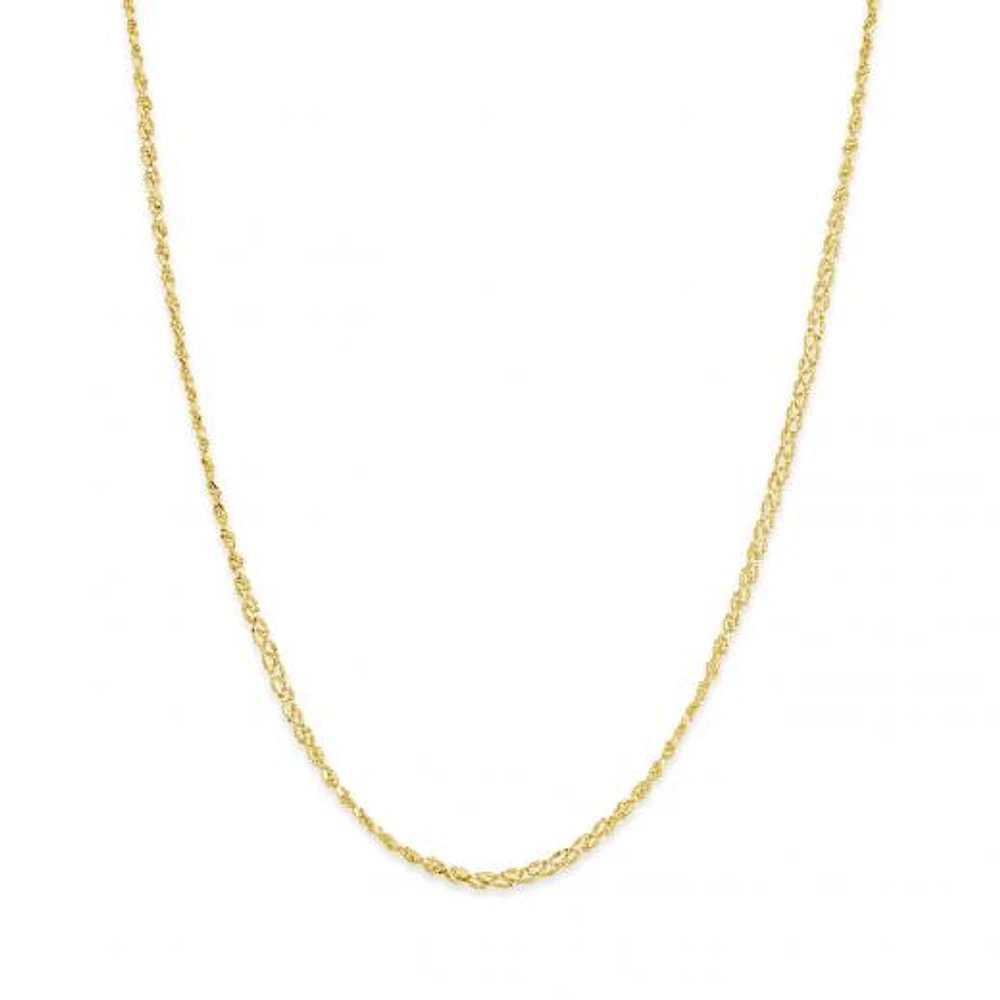14K Yellow Gold Three Row Ball & Bead Twist Necklace
