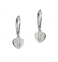 Elle "Scintillations" Machine Cubic Zirconia Leverback Earrings