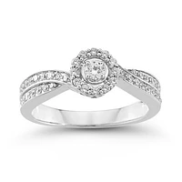 White Gold 0.45CTW Round Diamond Bridal Ring