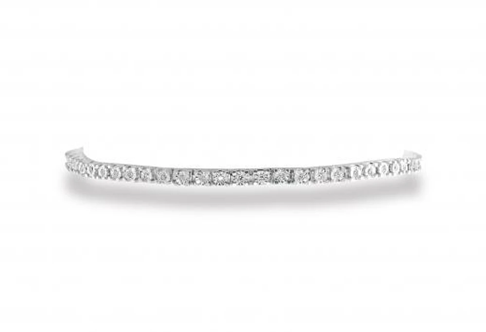 Sterling Silver Diamond Bracelet