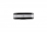 Men's White Gold & Cobalt Band