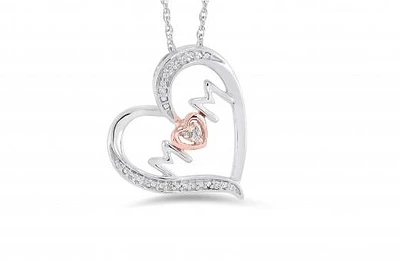 Sterling Silver Mom & Heart Pendant