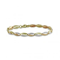 10K Tri-Colour Gold Bracelet