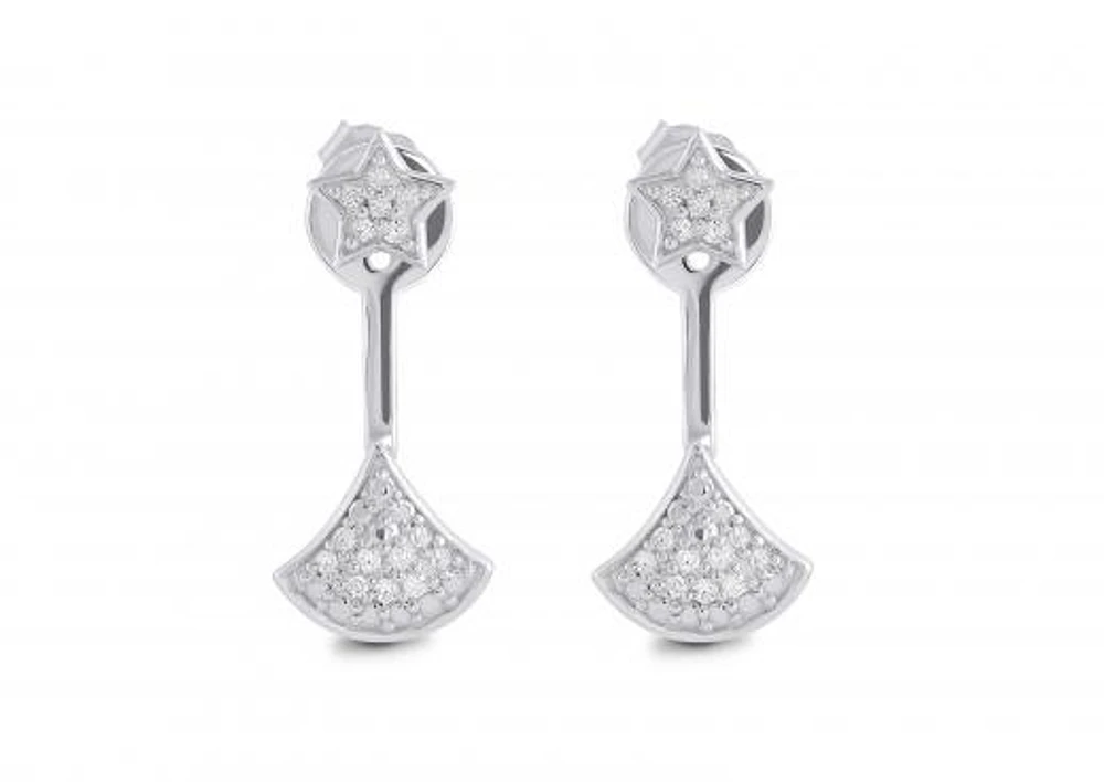 Sterling Silver Front Back Earrings