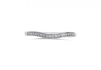 14K White Gold Contour Band