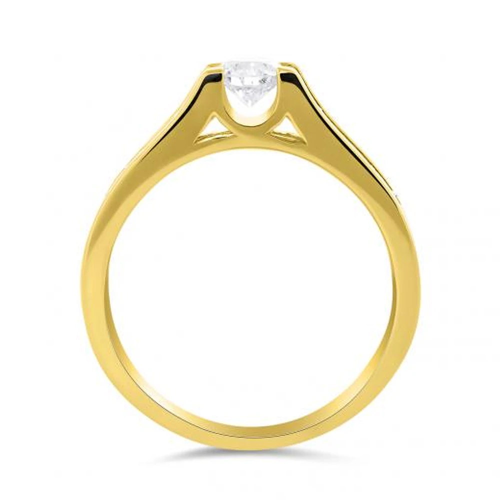 Glacier Fire Canadian Diamond 14K Yellow Gold 0.74CTW Bridal Ring