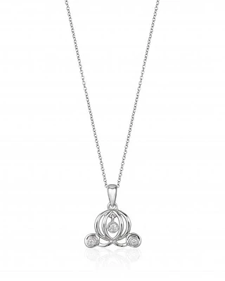 Enchanted Disney Cinderella Carriage 0.05CTW Pendant
