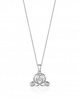 Enchanted Disney Cinderella Carriage 0.05CTW Pendant