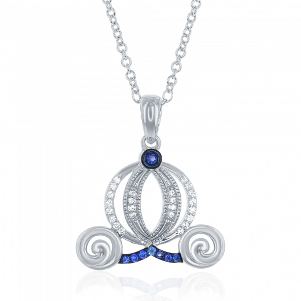 Enchanted Disney Cinderella Carriage 0.10CTW Pendant