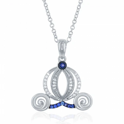 Enchanted Disney Cinderella Carriage 0.10CTW Pendant