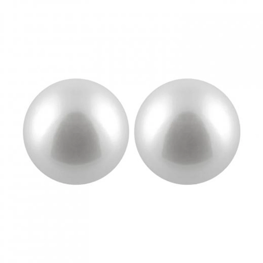 Large Pearl Stud Earrings