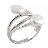 Double Keshi Pearl Ring