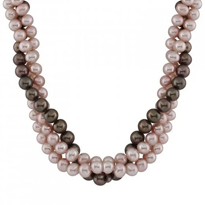 Triple Row Multi-Coloured Necklace