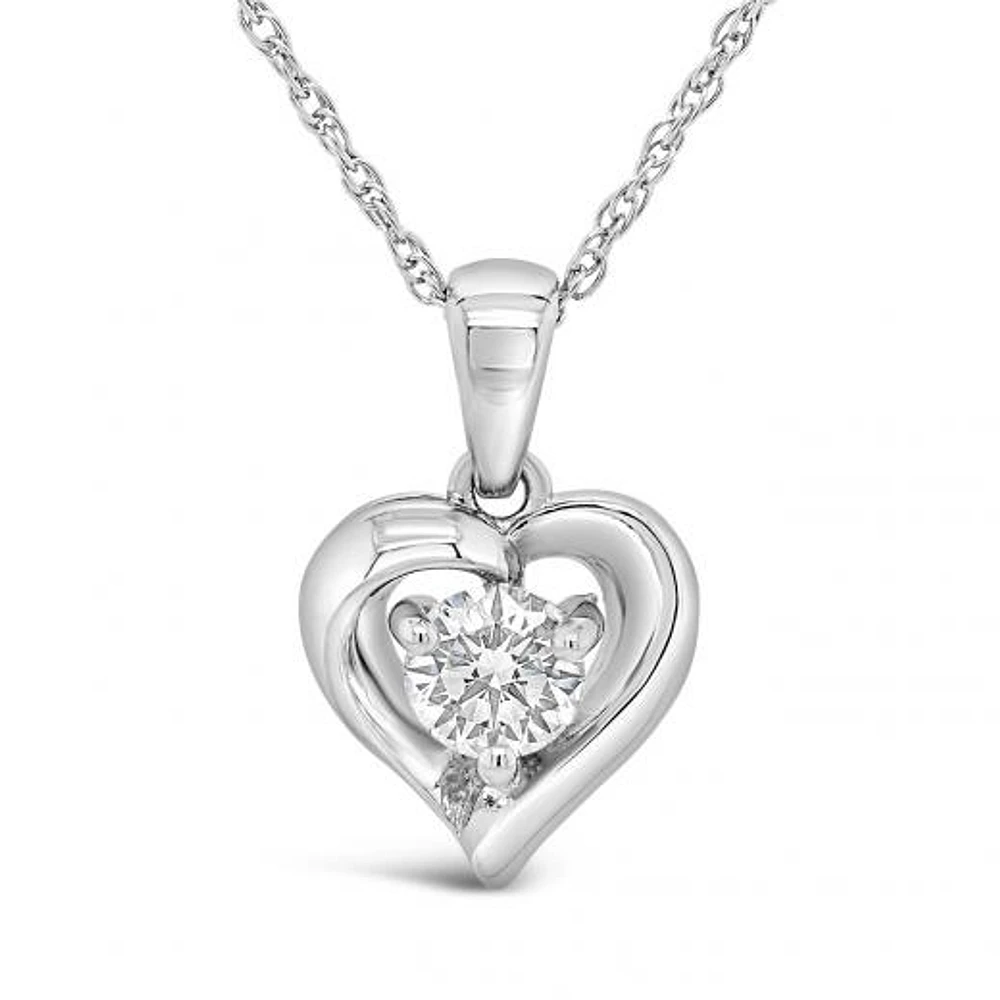 Sterling Silver Opal Heart Pendant