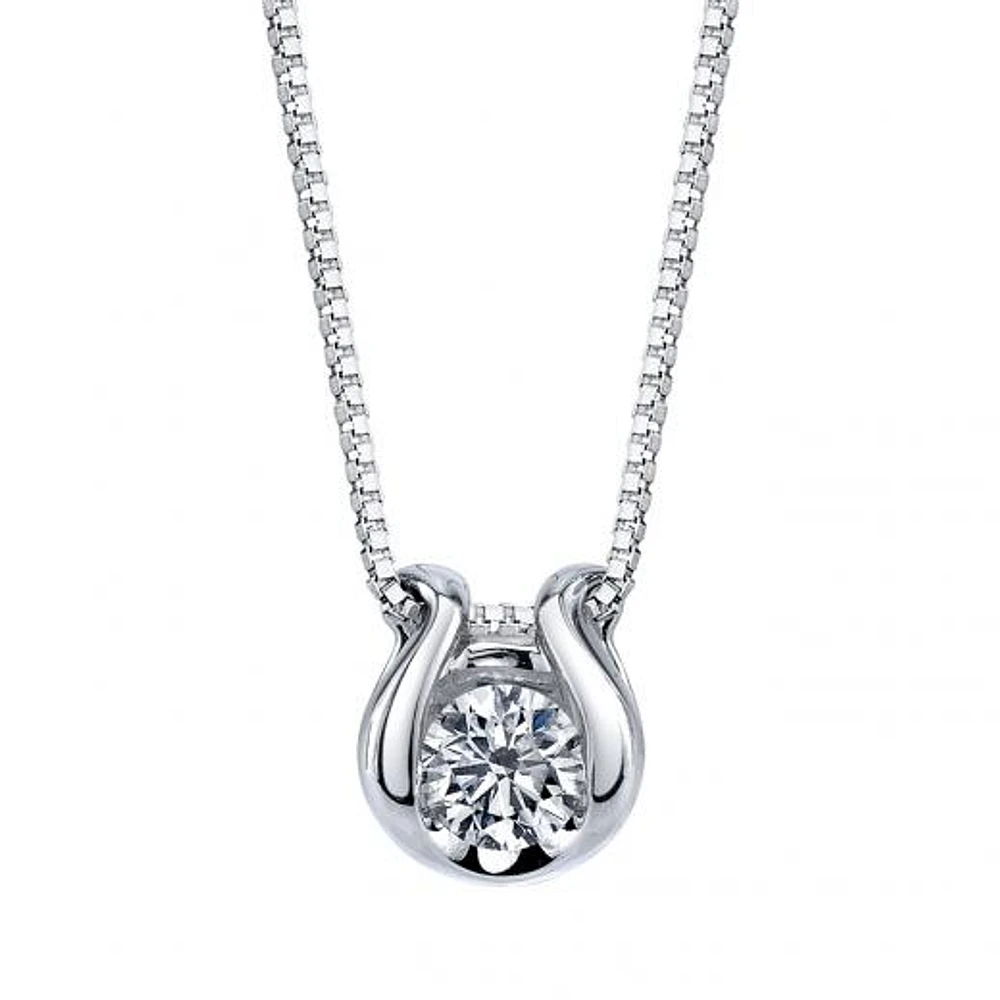 Sirena 10K White Gold 0.08CTW Pendant