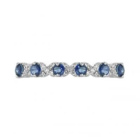 10K White Gold Sapphire & Diamond Ring