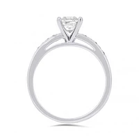 14K White Gold 1.00CTW Solitaire Diamond Ring