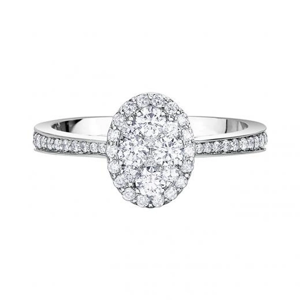Glacier Fire 14K White Gold 0.61CTW Canadian Diamond Mystere Ring