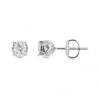 10K White Gold 0.50CTW Diamond Earrings