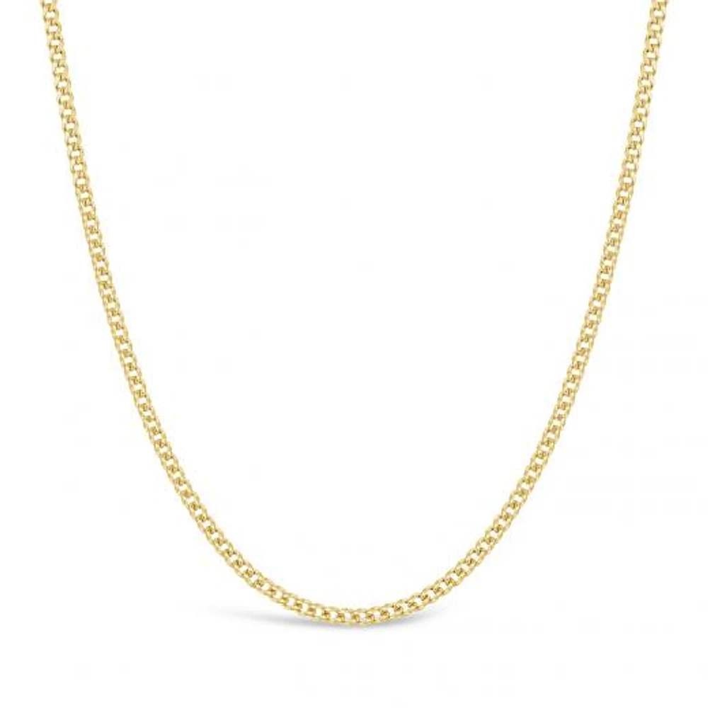 10K Yellow Gold 24" Semi-Solid Miami Cuban Chain