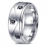 Men's 9mm Cobalt Black Sapphire Band