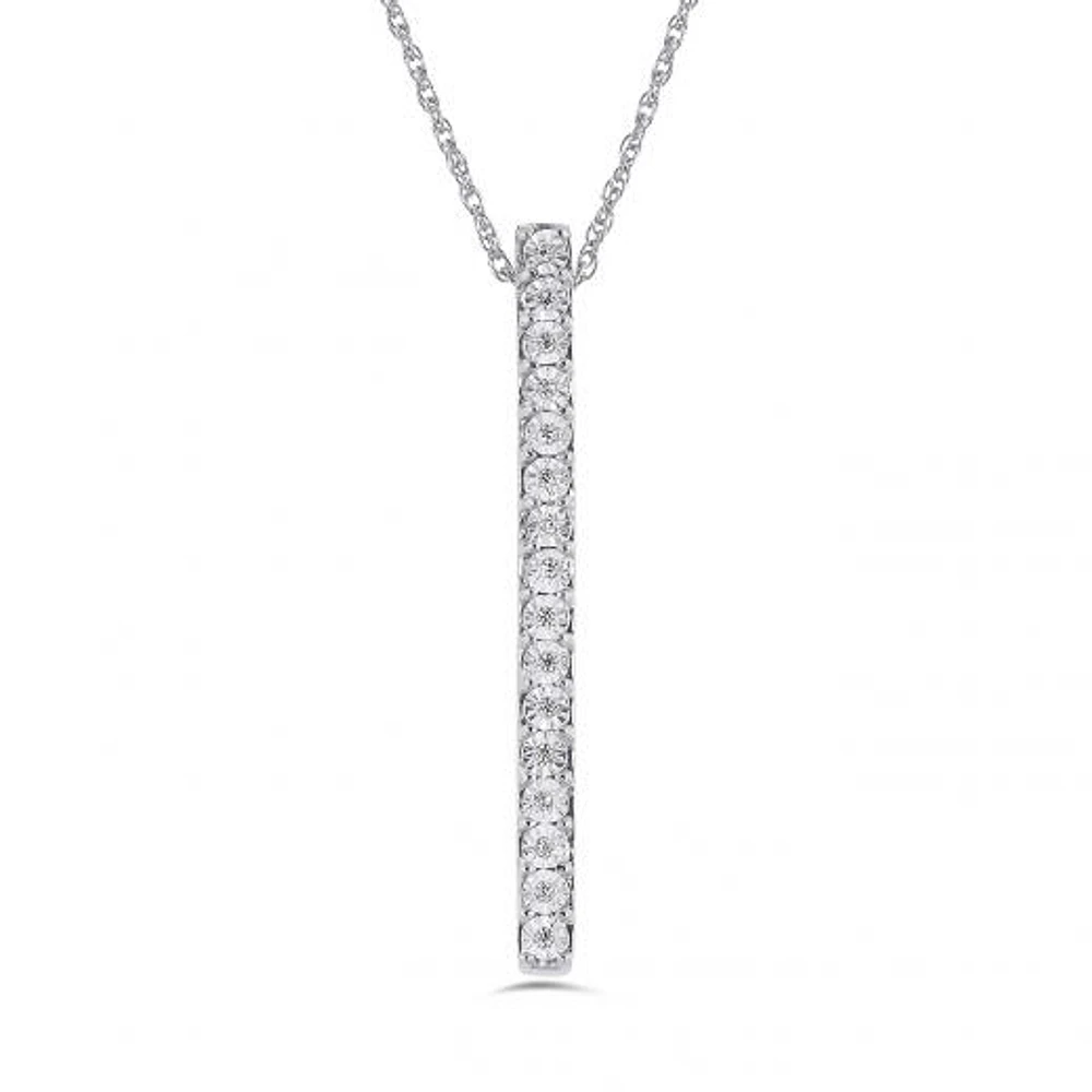 Sterling Silver Diamond Pendant
