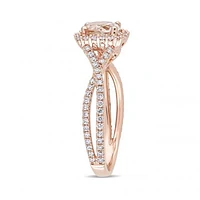 Julianna B 14K Rose Gold 0.50CTW Diamond & Morganite Ring