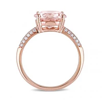 Julianna B 14K Rose Gold 0.20CTW Diamond & Morganite Ring