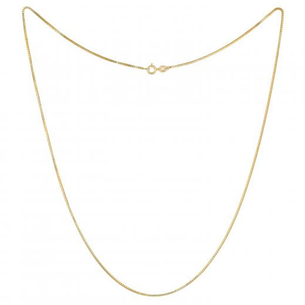 10K Yellow Gold 18" Box Link Chain