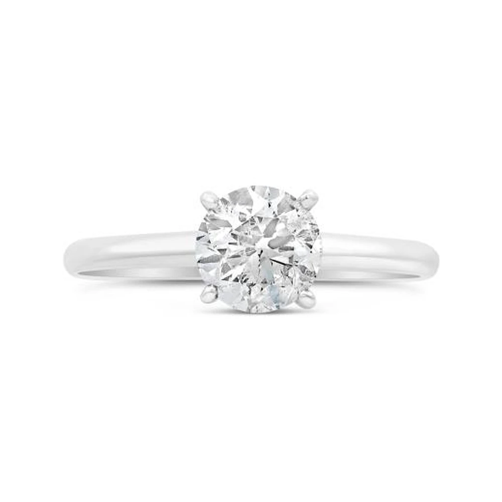 Glacier Fire 14K White Gold 1.00CT Solitaire Ring