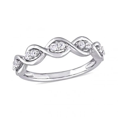 Julianna B 14K White Gold White Sapphire Ring